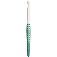 Prym – Aguja de ganchillo ergonómica para lana- Blanco-Morado Oscuro- 7 mm